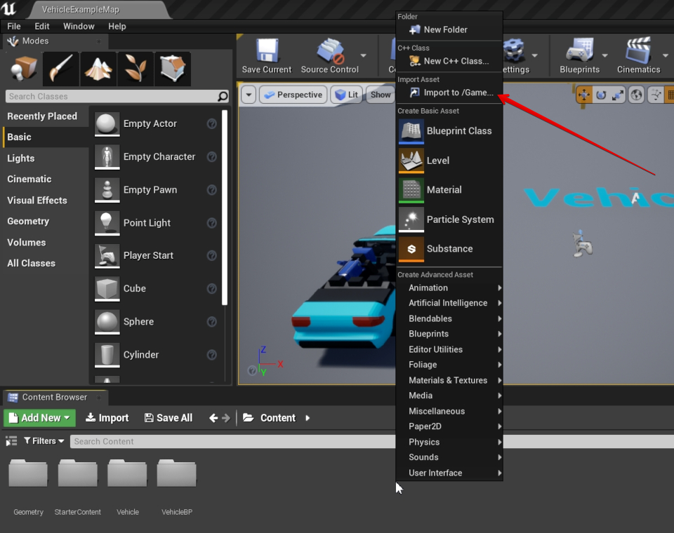 import blender models into unreal engine 4